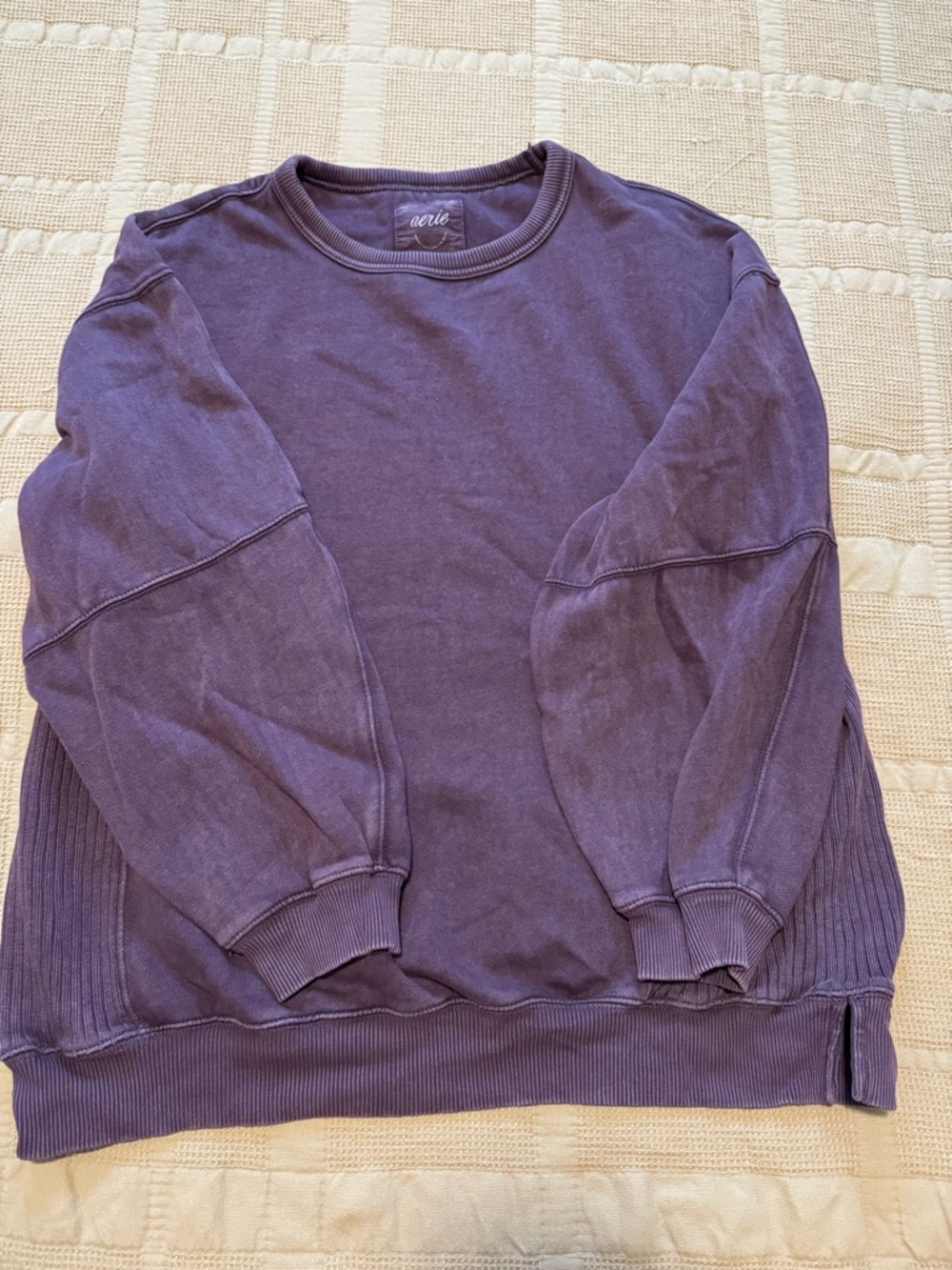 Aerie Tres Chic Sweatshirt color cool berry